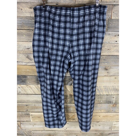 Fruit Of The Loom Men's Sleepwear Sz XL Pants Black Grey Plaid Polyester - Picture 6 of 10